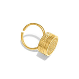Boho Lip Balm Ring in 14K Gold Adjustable Band