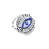 Evil Eye Lip Balm Ring in Stainless Steel
