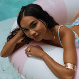 Pink Heart Lip Balm Ring in 14K Gold