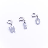 Letter Charms in White Gold - getbalmy