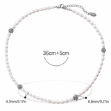 Bloom Fresh Water Pearl Necklace in Stainless Steel