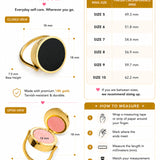 Black Onyx Lip Balm Ring in 14K Gold