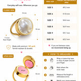 Pearl Lip Balm Ring in 14K Gold