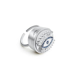 Evil Eye Lip Balm Ring in Stainless Steel
