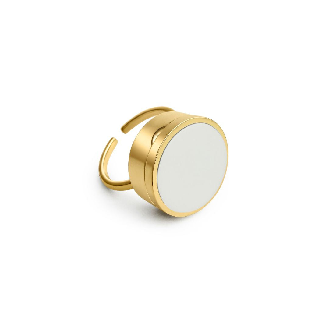 Sienna Lip Balm Ring in 14K Gold