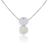 Black Heart Lip Balm Necklace in Stainless Steel