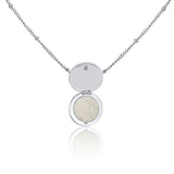 Evil Eye Lip Balm Necklace in Stainless Steel