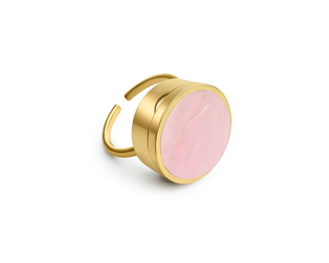 Elle Lip Balm Ring in 14K Gold