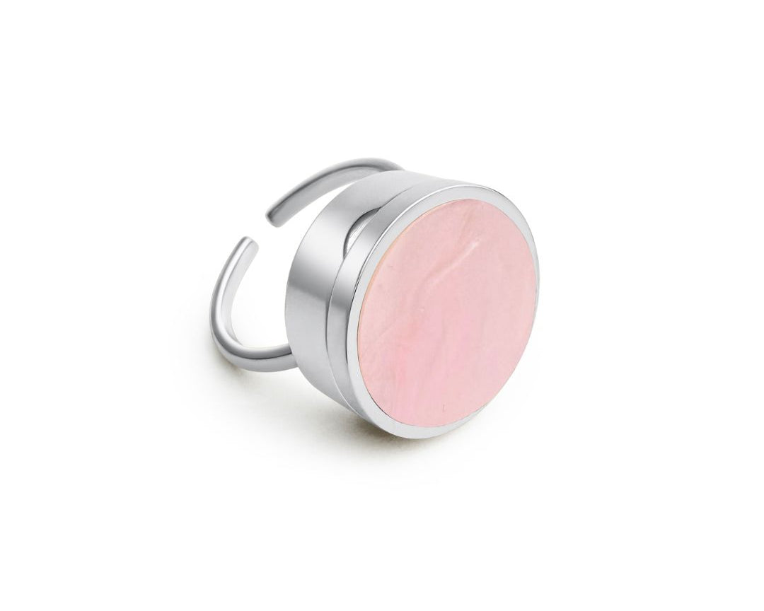 Elle Lip Balm Ring in Stainless Steel