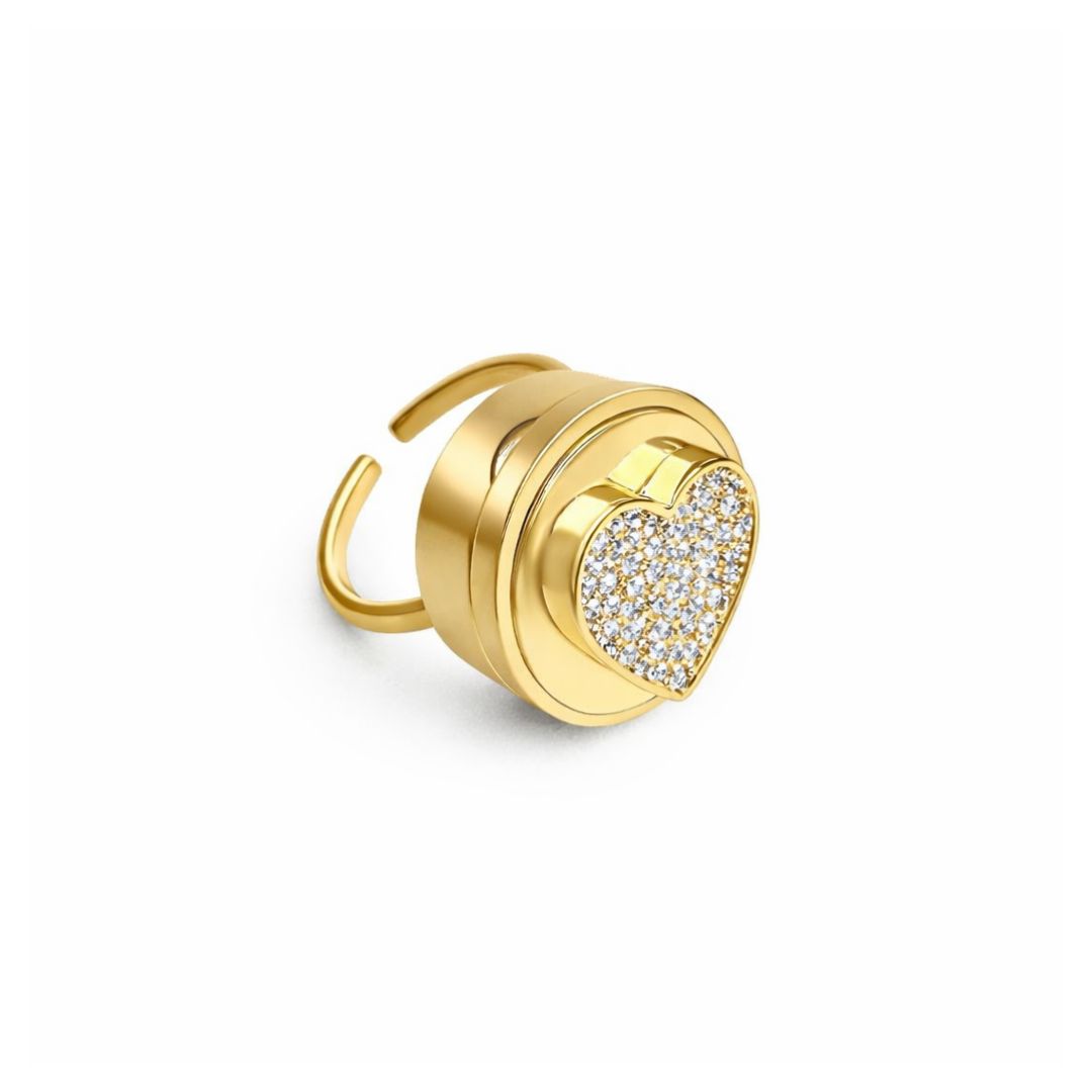 Valentina Lip Balm Ring in 14K Gold