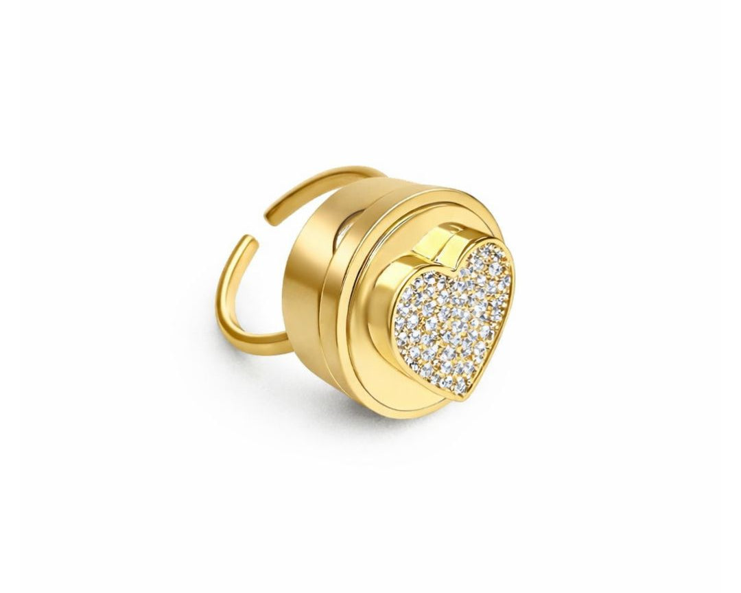 Valentina Lip Balm Ring in 14K Gold