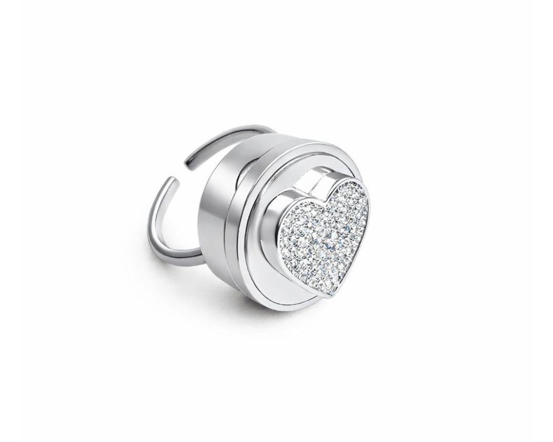 Valentina Lip Balm Ring in Stainless Steel
