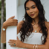 Blue Abalone Lip Balm Necklace in 14K Gold