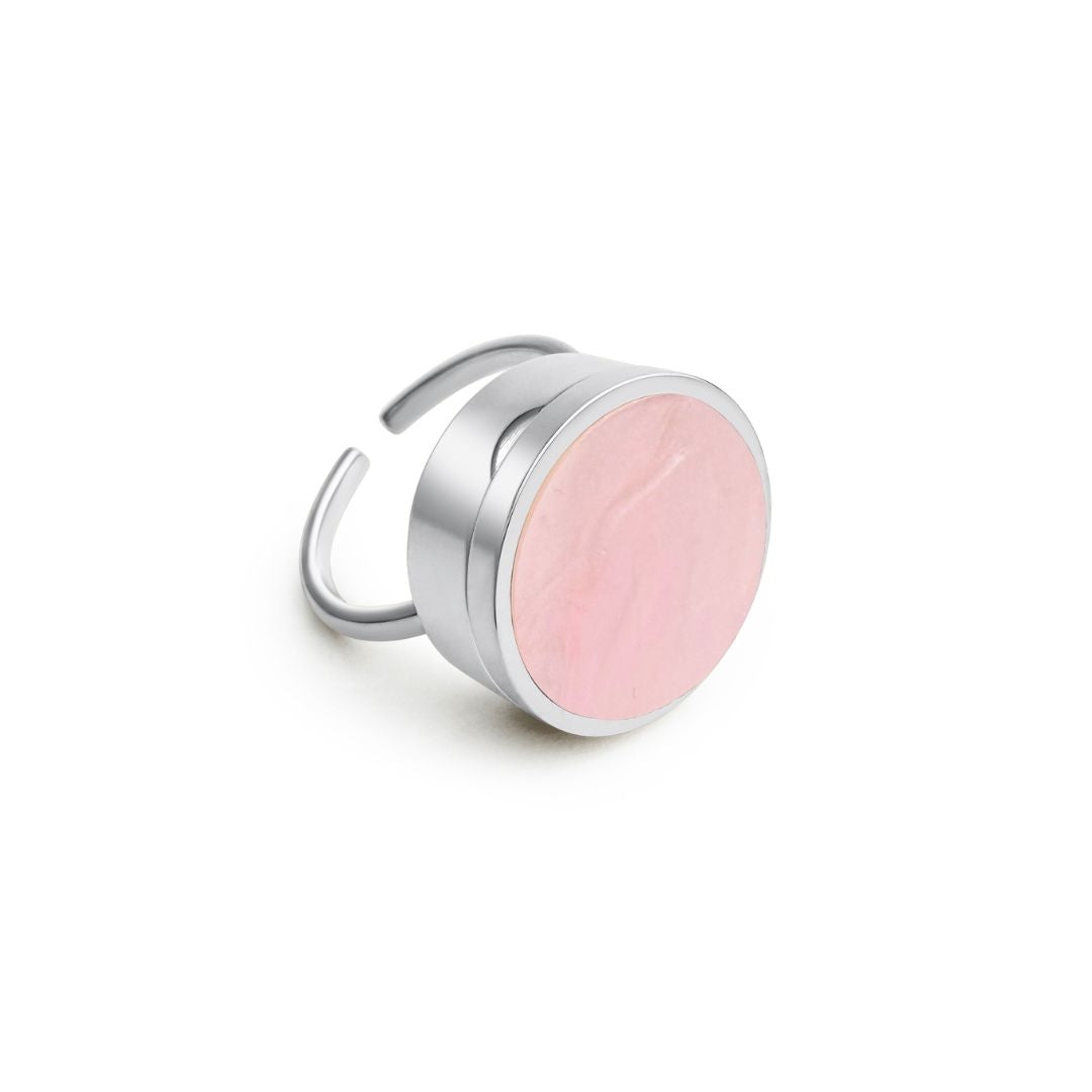 Elle Lip Balm Ring in Stainless Steel