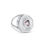 Pink Heart Lip Balm Ring in Stainless Steel