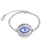 Evil Eye Lip Balm Bracelet in White Gold