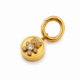 Crystal Bear Lip Balm Charm in 14K Gold