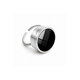 Black Onyx Lip Balm Ring in Stainless Steel