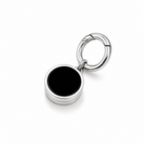 Black Onyx Lip Balm Charm in Stainless Steel
