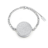 Crystal Pavé Mini Lip Balm Bracelet in White Gold