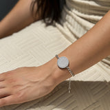 Crystal Pavé Mini Lip Balm Bracelet in White Gold