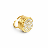 Bling Lip Balm Ring in 14K Gold