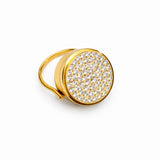 Bling Lip Balm Ring in 14K Gold