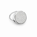 Bling Lip Balm Ring in White Gold
