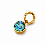 Blue Abalone Charm in 14K Gold