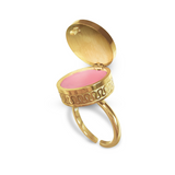 Boho Lip Balm Ring in 14K Gold