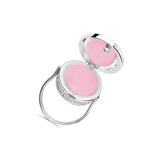 Boho Lip Balm Ring in Stainless Steel