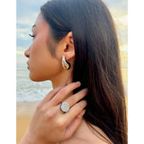 Boho Lip Balm Ring in Stainless Steel