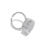 Boho Lip Balm Ring in Stainless Steel Adjustable Band