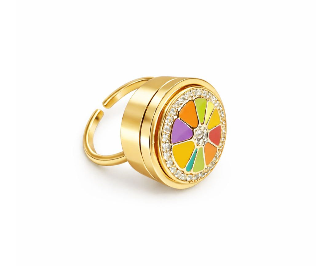 Capri Lip Balm Ring in 14K Gold