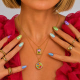 Capri Lip Balm Necklace in 14K Gold