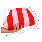 Candy Stripped Clutch Purse/Cosmetic Case