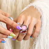 Chloe Lip Balm Ring in Stainless Steel