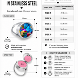 Stella Lip Balm Ring in Stainless Steel