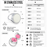 Sienna Lip Balm Ring in Stainless Steel