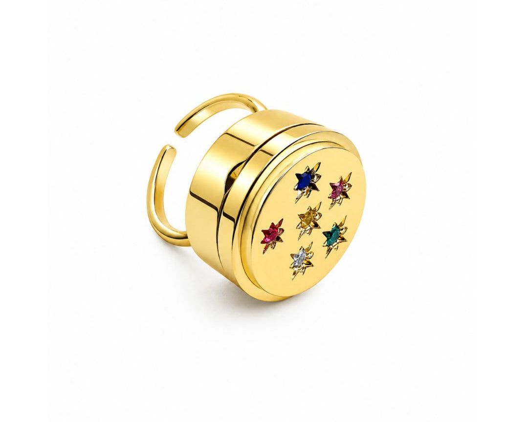 Chloe Lip Balm Ring in 14K Gold
