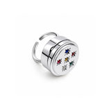 Chloe Lip Balm Ring in Stainless Steel
