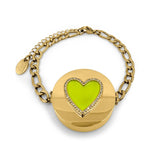 Love Coloured Heart Lip Balm Bracelet in 14K Gold