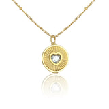 Diamond Heart Lip Balm Necklace in 14K Gold