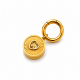 Diamond Heart Lip Balm Charm in 14K Gold