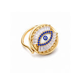 Evil Eye Lip Balm Ring in 14K Gold