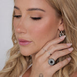 Black Heart Lip Balm Ring in Stainless Steel