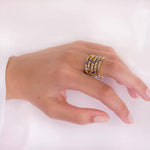 Evil Eye Stackable Ring in White Gold - getbalmy