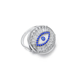 Evil Eye Lip Balm Ring in Stainless Steel