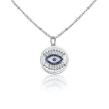 Evil Eye Lip Balm Necklace in Stainless Steel