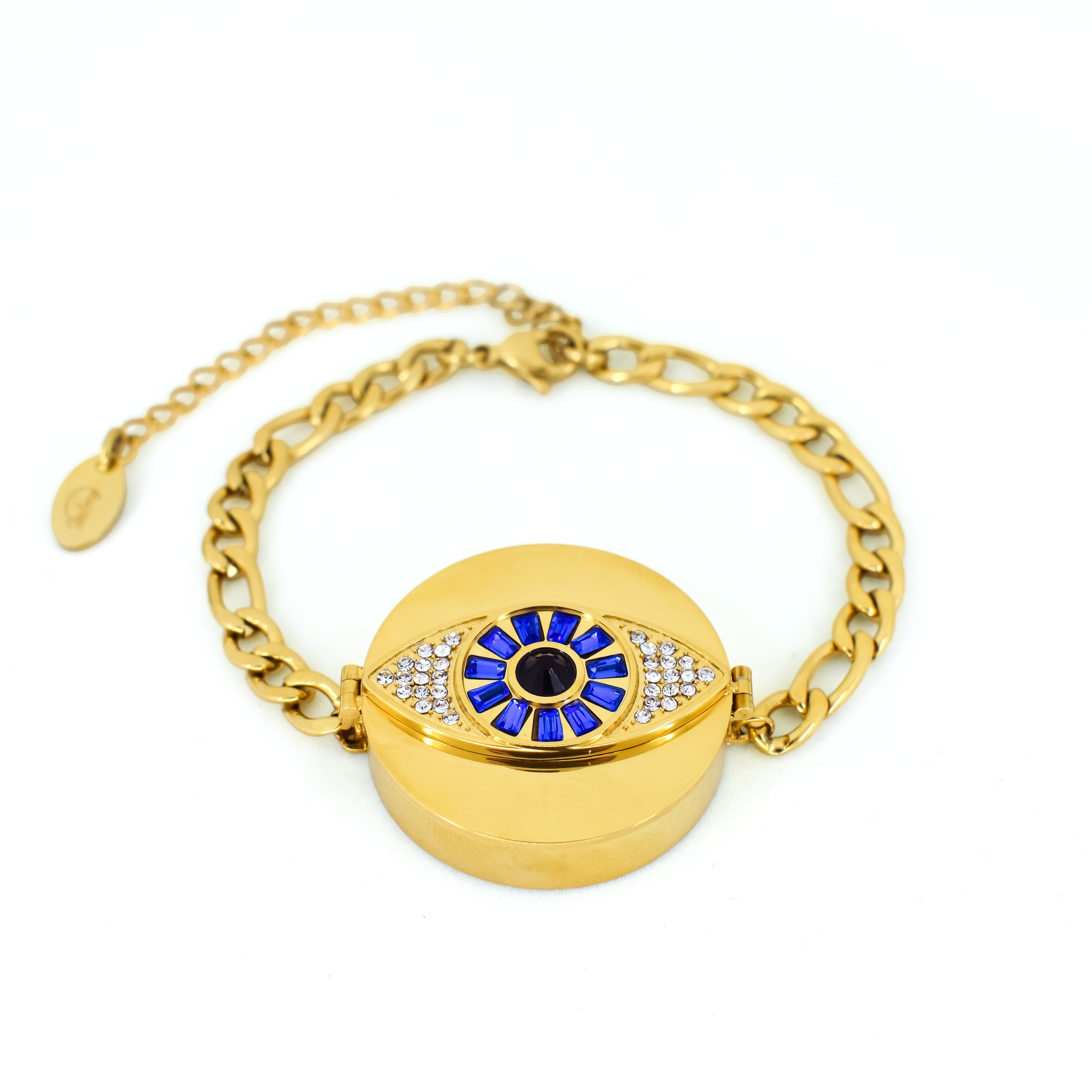 Protective Eye Talisman Lip Balm Bracelet in 14K Gold - getbalmy